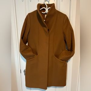 Wilfred Cocoon Coat, Dark Camel, Size Medium